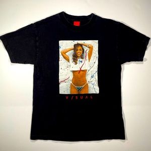 V/SUAL Gianna Dior Party Girl Graphic Short Sleeve T-Shirt - Size Medium